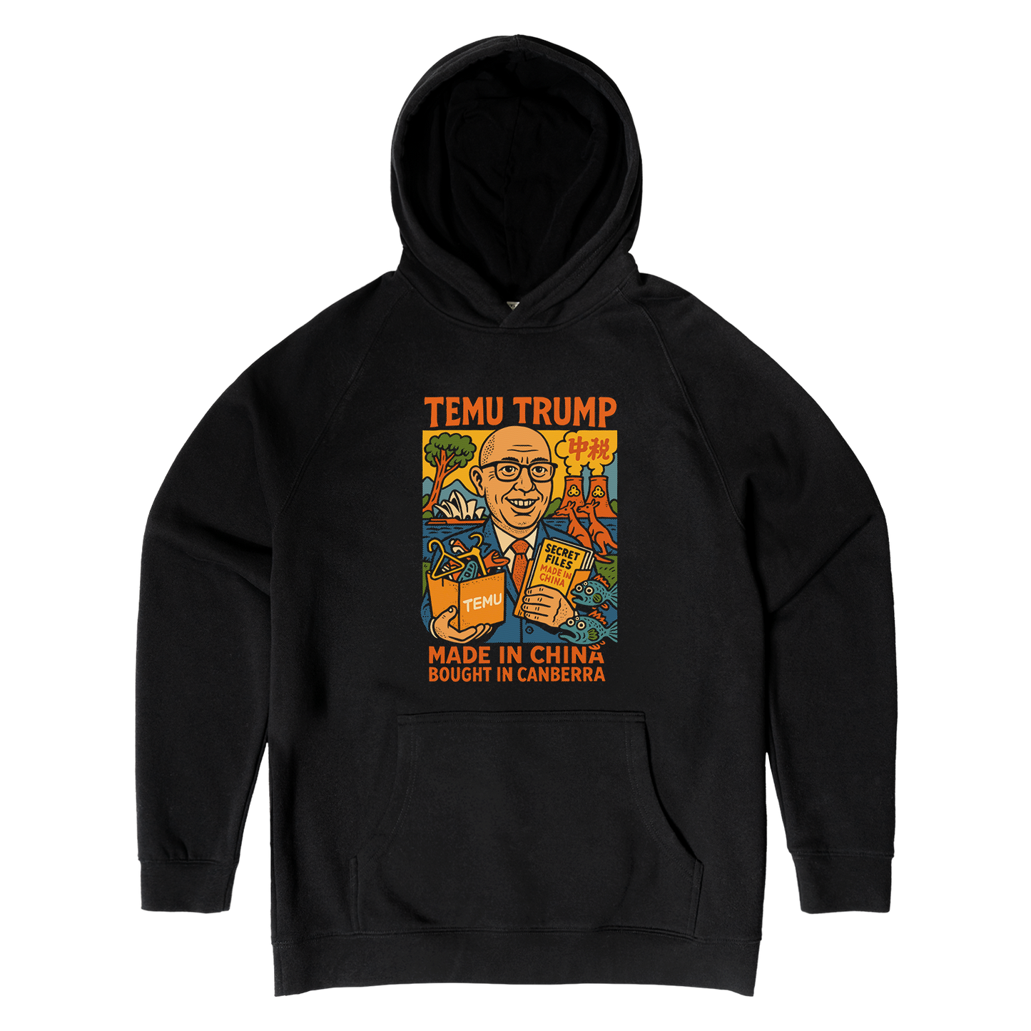 Temu Trump Hoodie Black