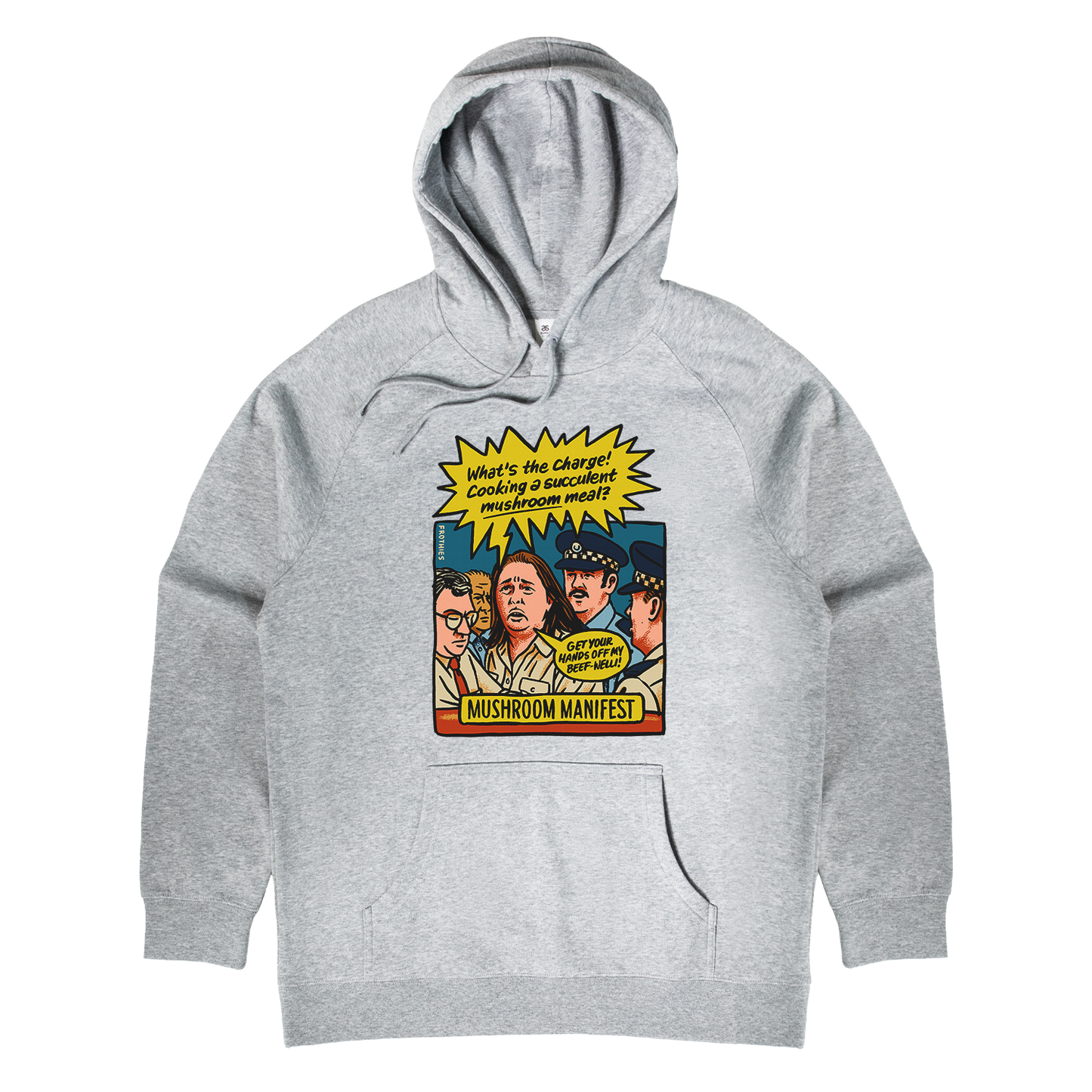 Mushroom Manifest Hoodie Grey