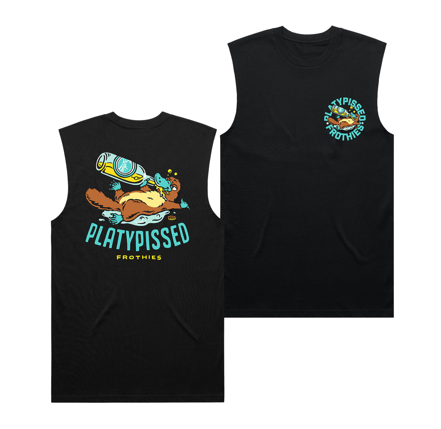 Platypissed 2 Muscle Tee Black
