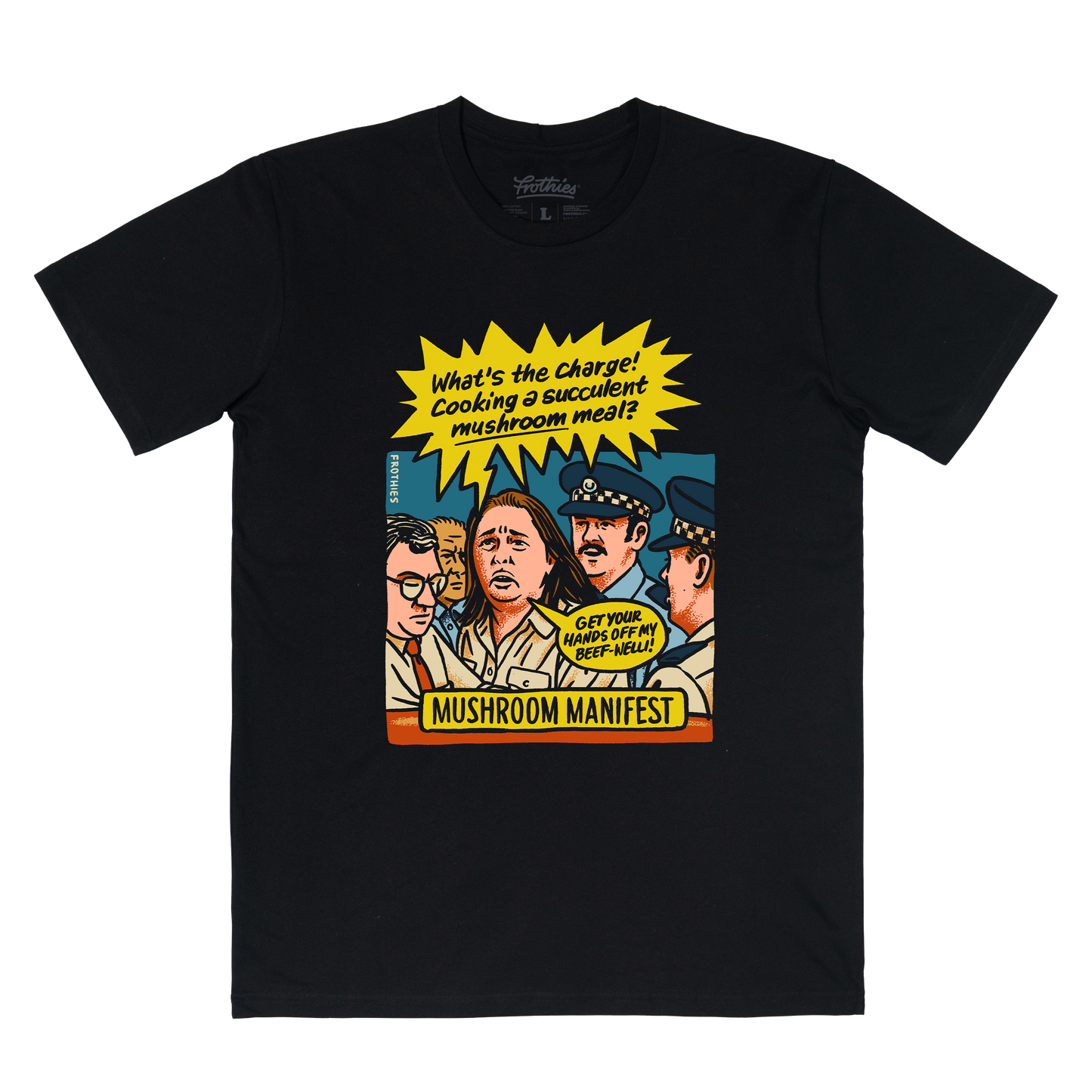 Mushroom Manifest Tee Black
