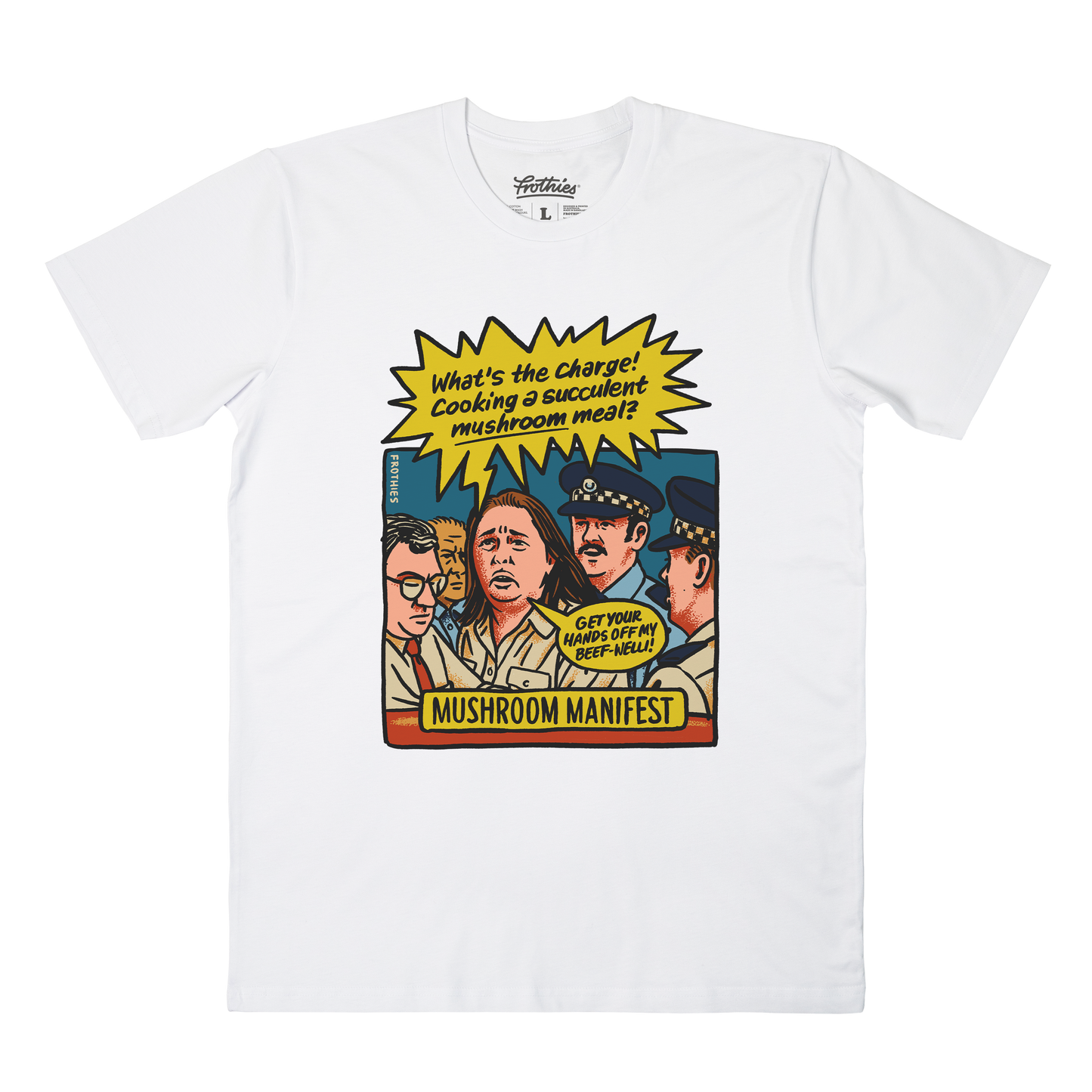 Mushroom Manifest Tee White
