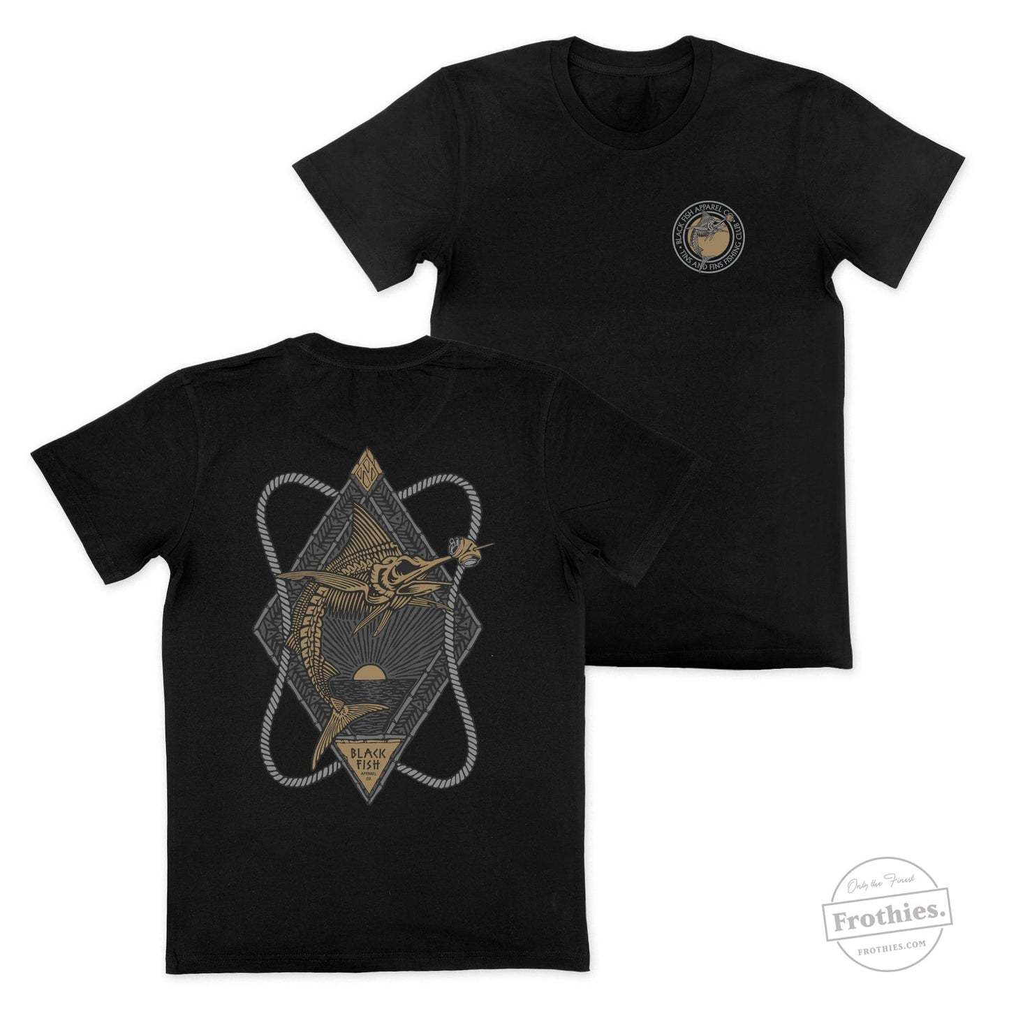 Tins & Fins Fishing Club T-Shirt Blackfish