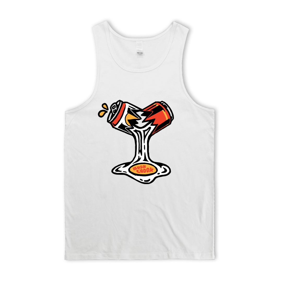 Bad Egg Singlet White Singlet Bush Chook