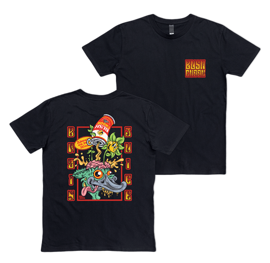 Brain Juice Tee Black T-Shirt Bush Chook