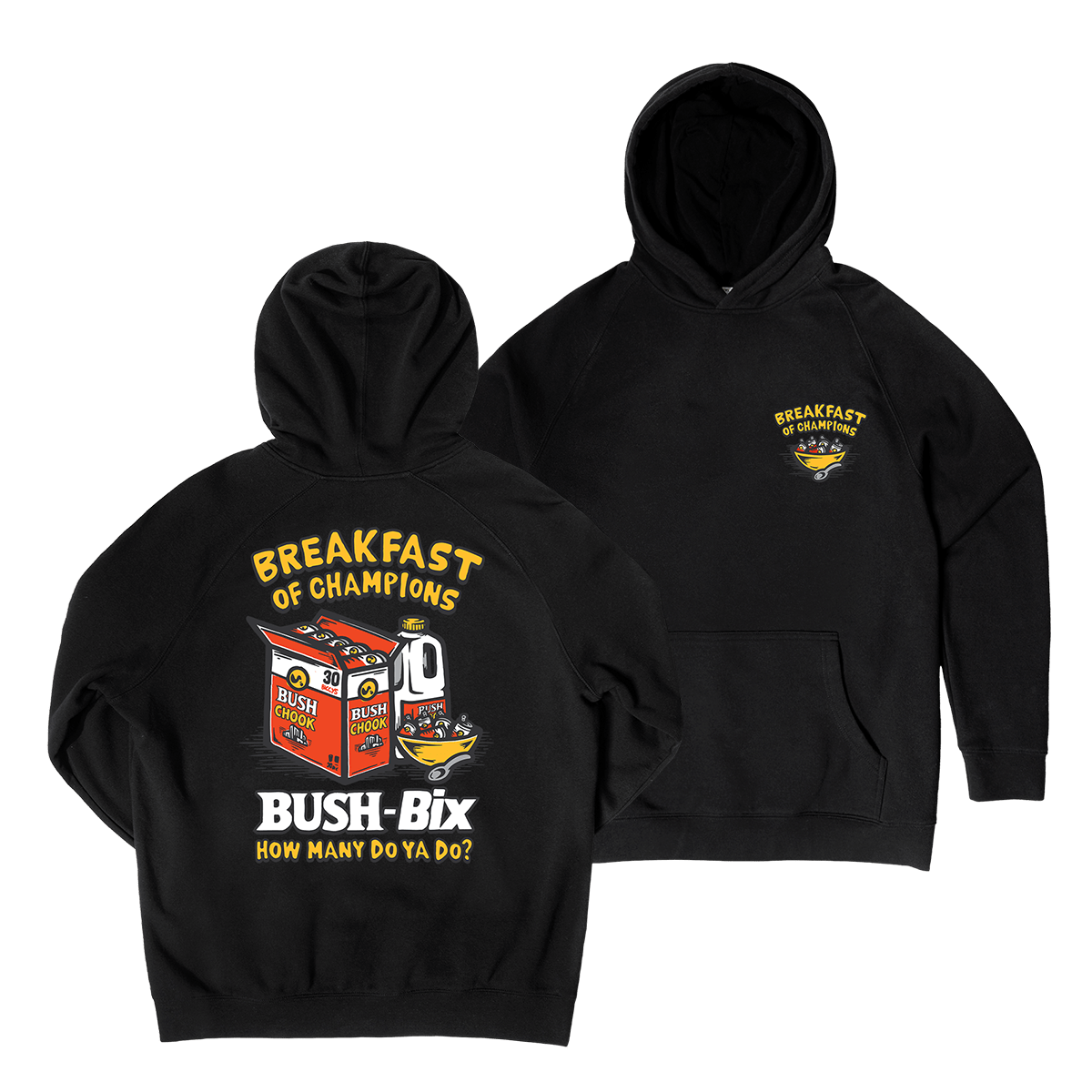 Bush Bix Hoodie Black Hoodie Bush Chook