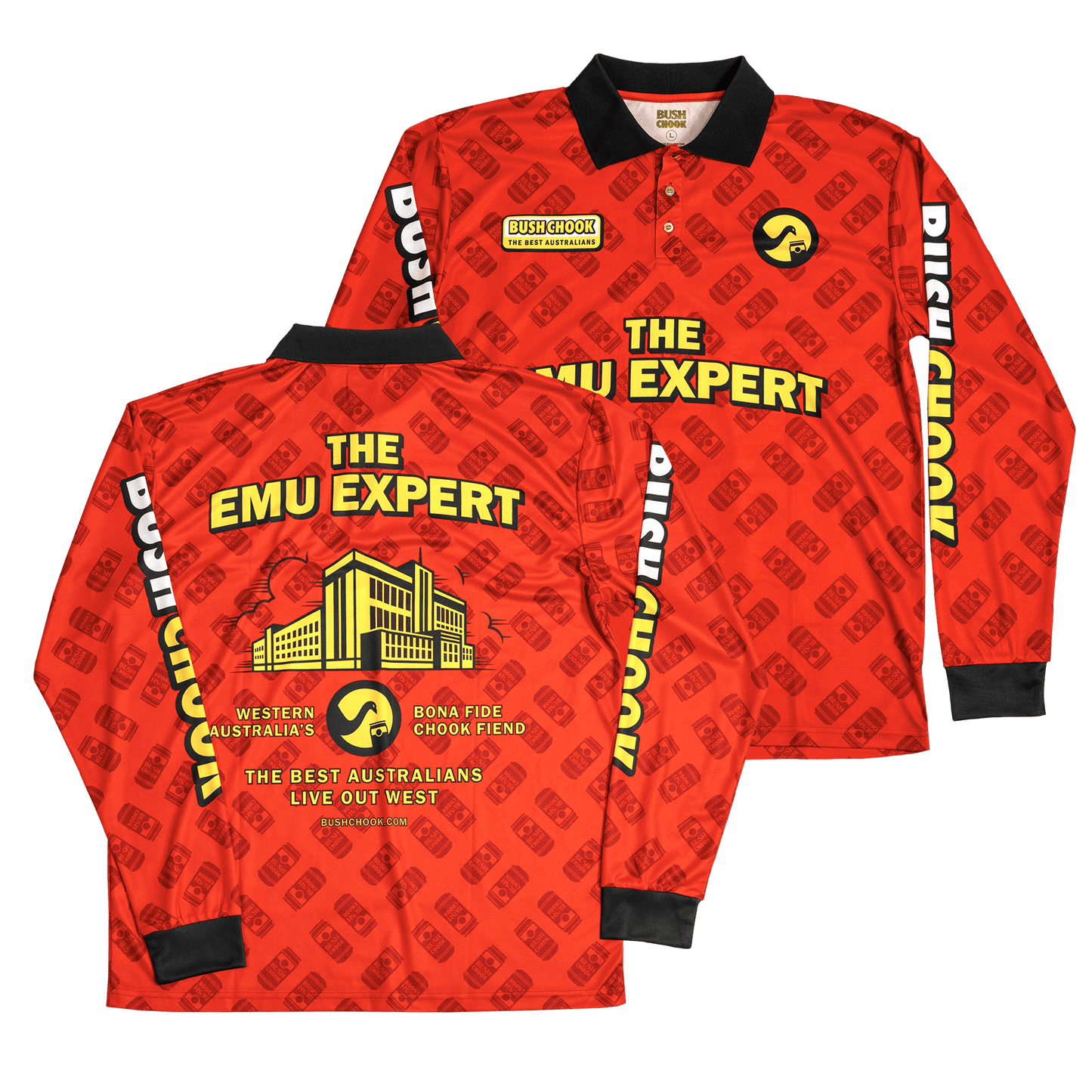 Bush Chook Emu Expert Fishing Jersey Fishing Jersey Bush Chook
