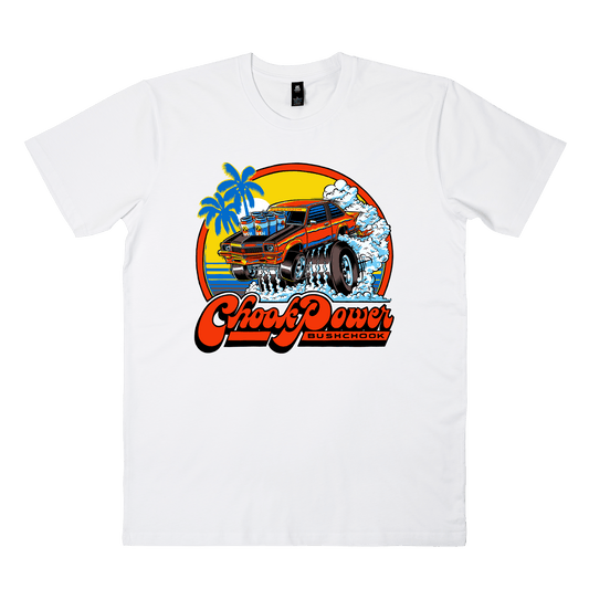Chook Power Tee White T-Shirt Bush Chook