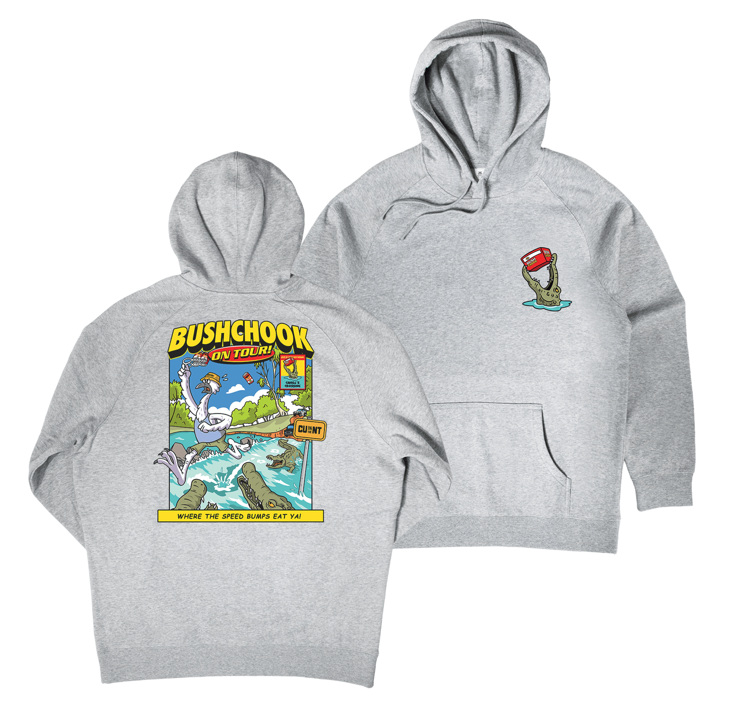Chooks on Tour: Cahills Crossing Hoodie Grey Hoodie Bush Chook