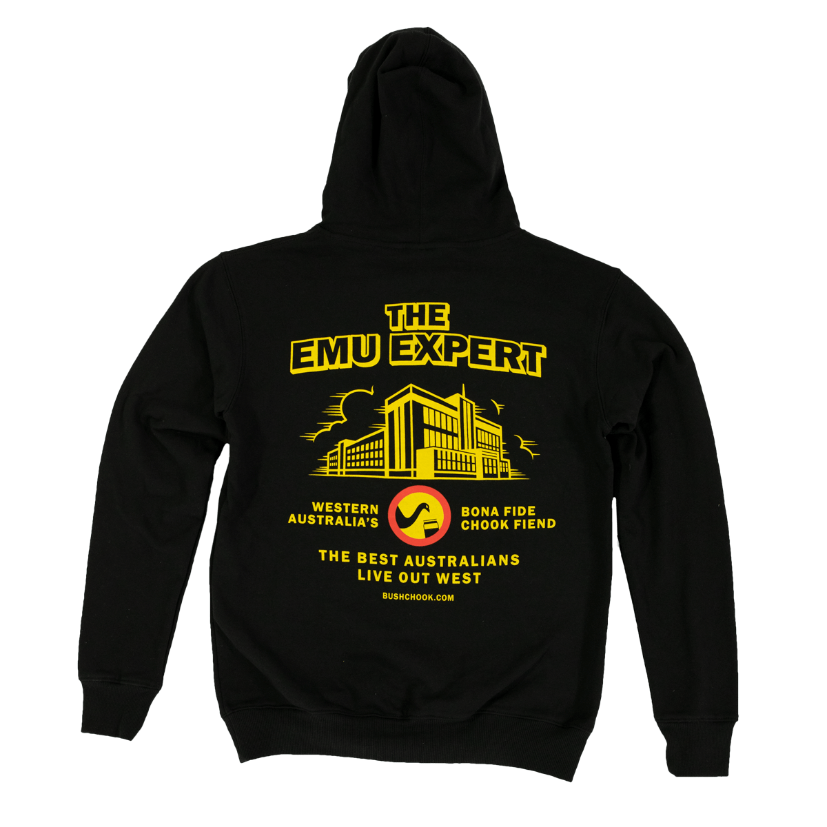 Emu Expert Hoodie Black Hoodie Bush Chook