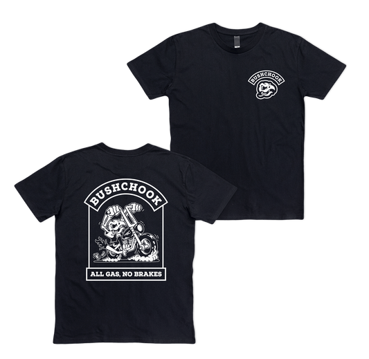 Gassed Tee Black T-Shirt Bush Chook