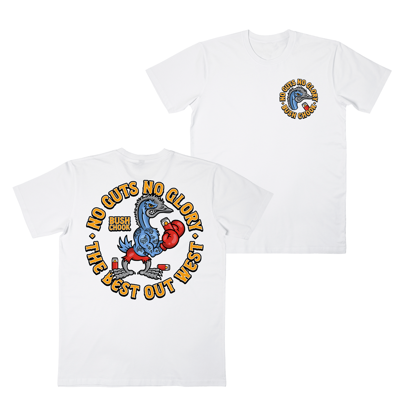 Glory Tee White T-Shirts Bush Chook