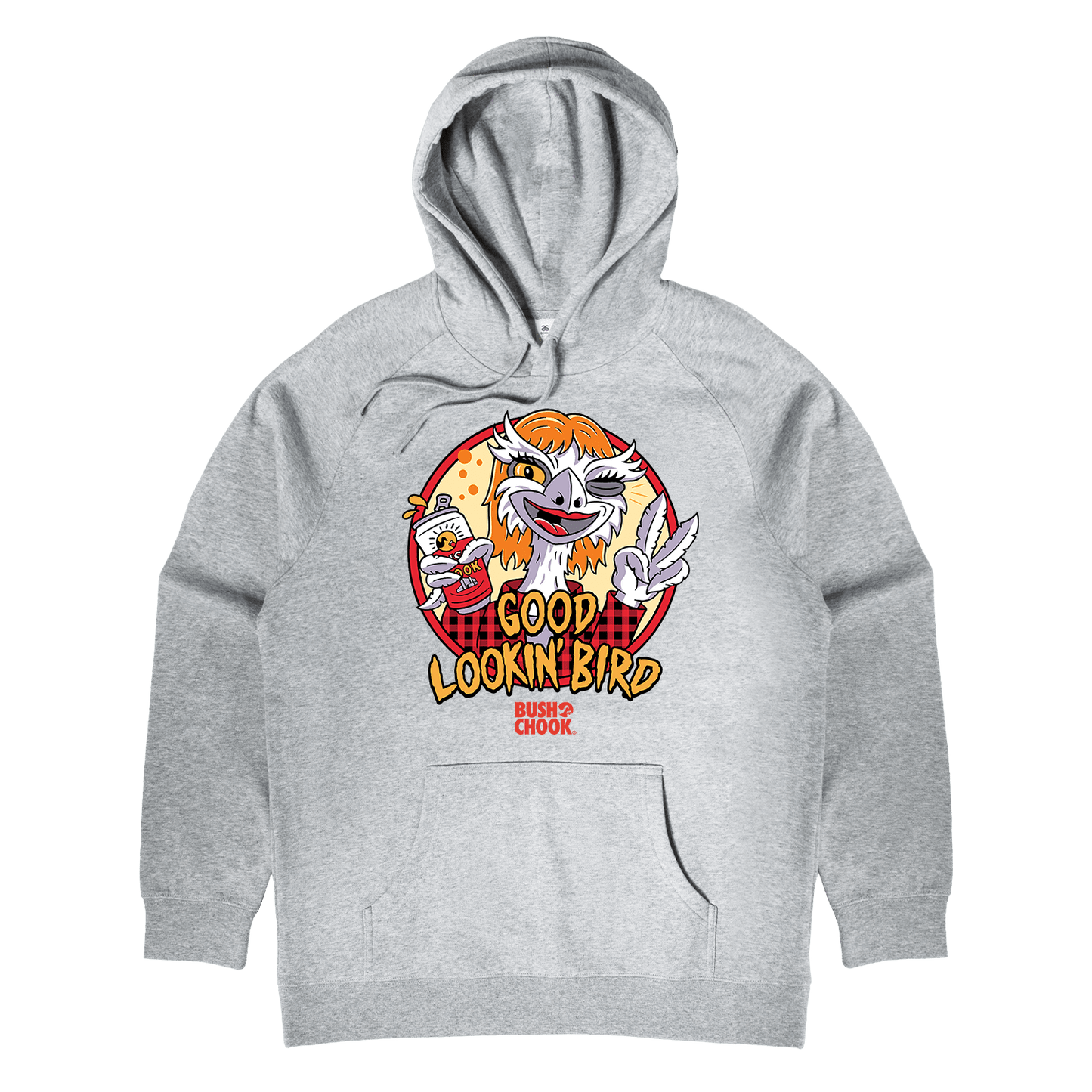 Good Lookin' Bird Hoodie Grey Hoodie Bush Chook