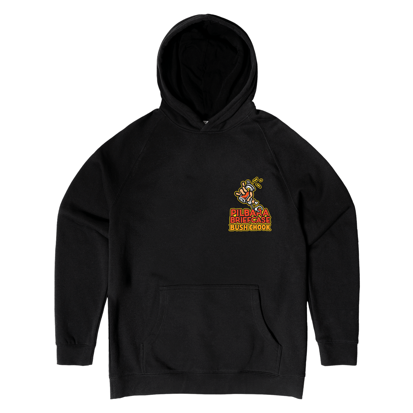 Pilbara Briefcase 2 Hoodie Black Hoodie Bush Chook