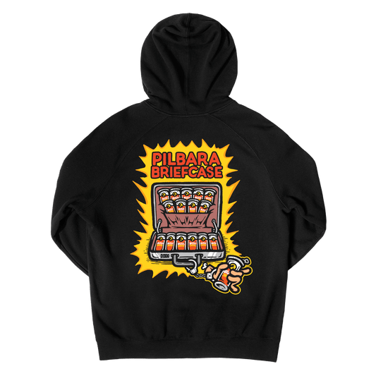Pilbara Briefcase 2 Hoodie Black Hoodie Bush Chook