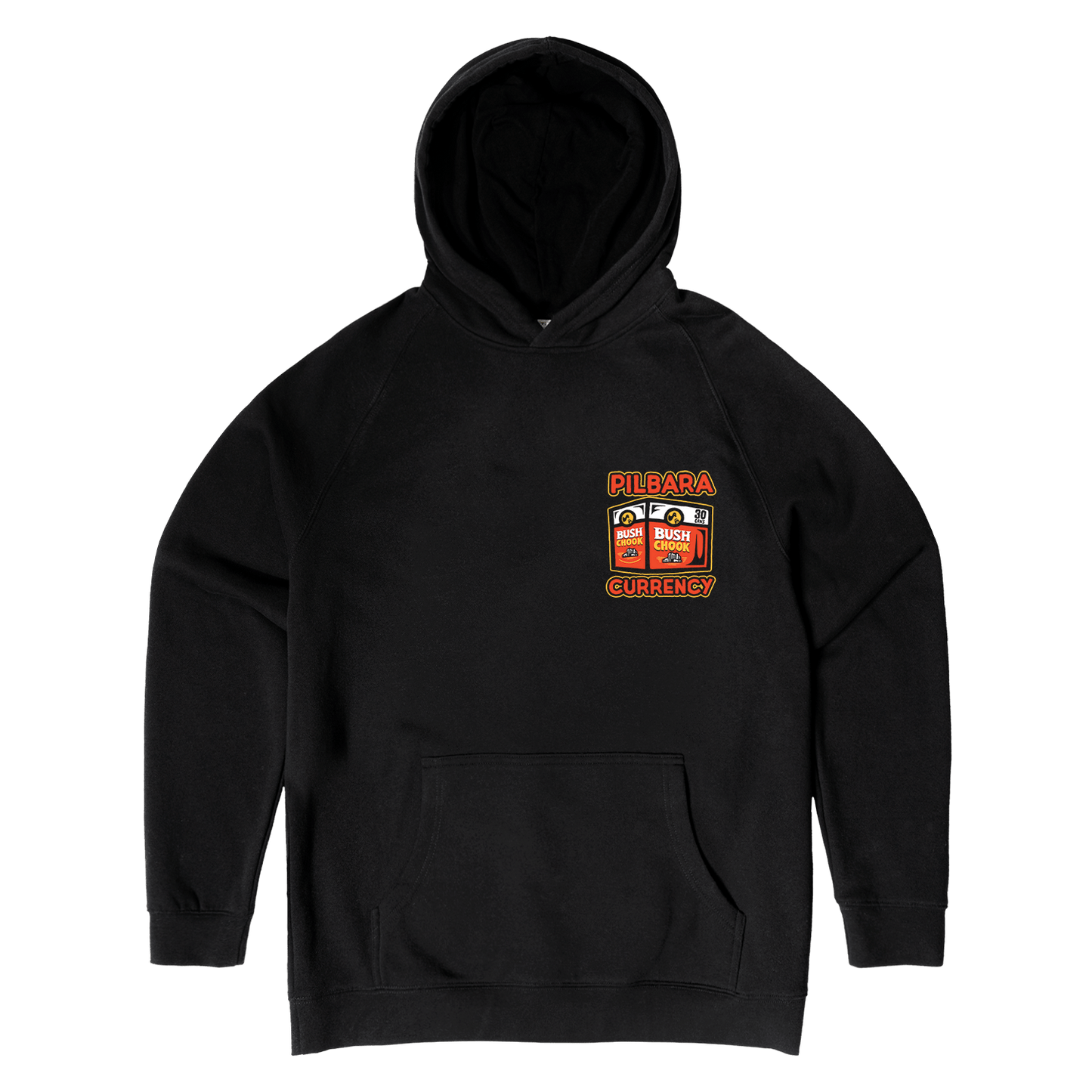 Pilbara Currency 2 Hoodie Black Hoodie Bush Chook
