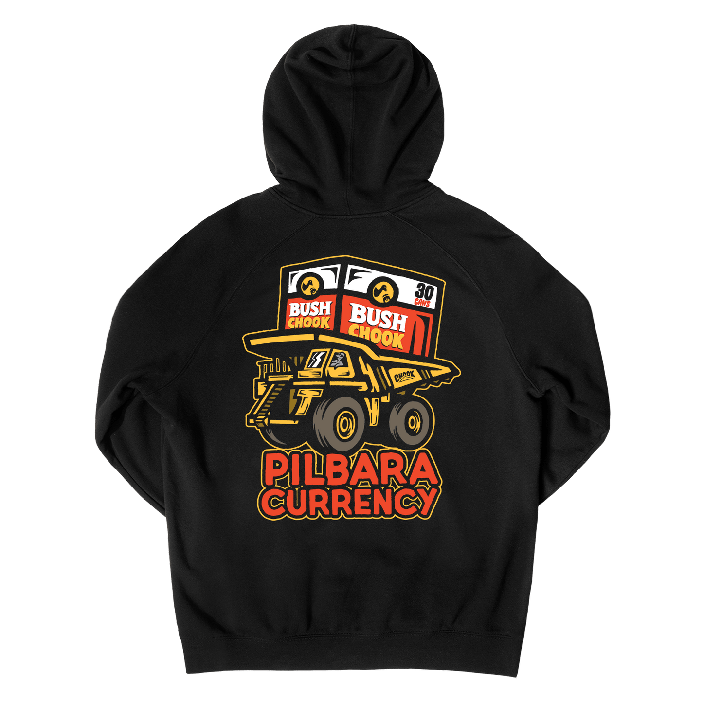 Pilbara Currency 2 Hoodie Black Hoodie Bush Chook