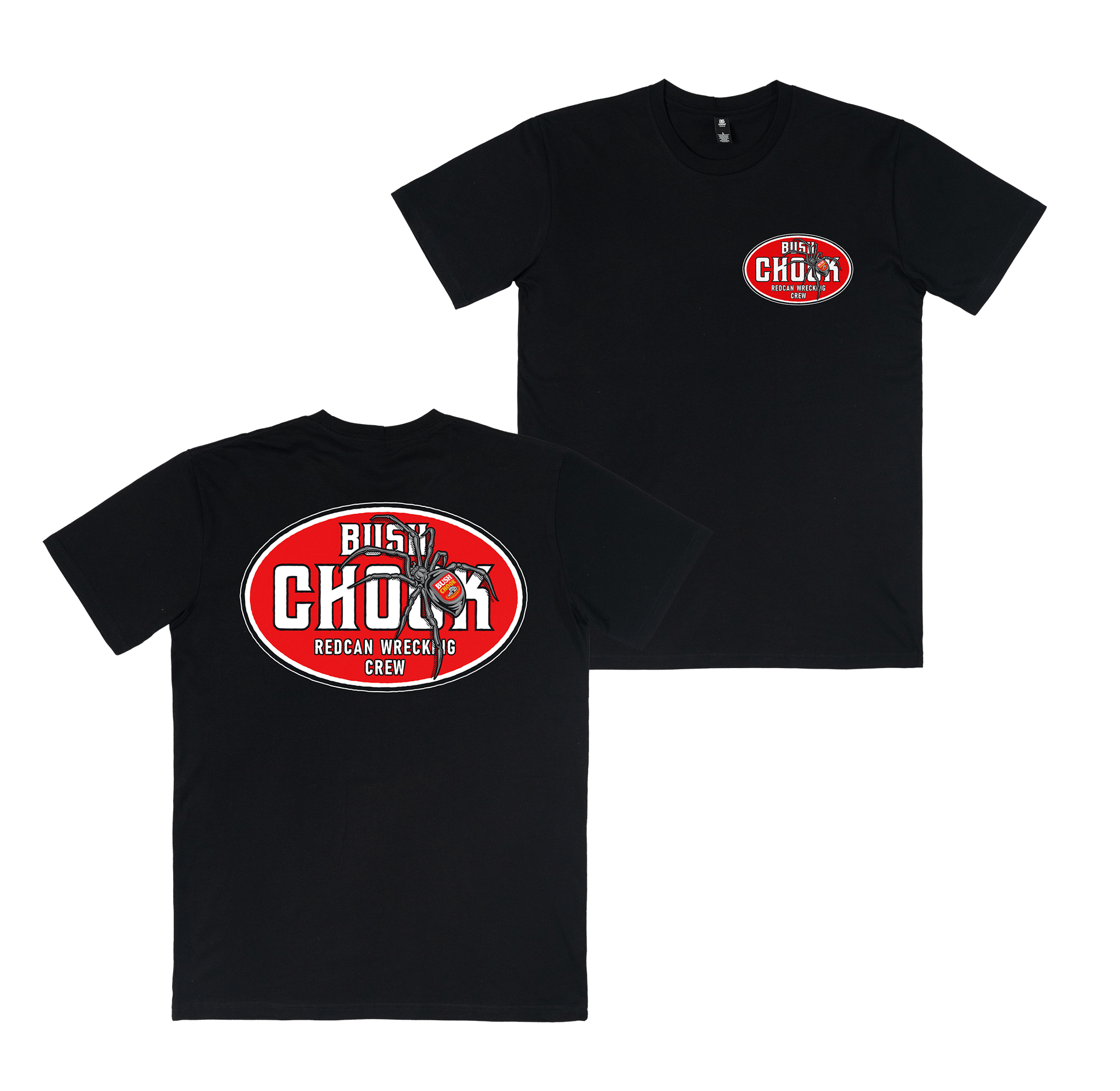 Redback Wreckers Tee Black T-Shirt Bush Chook