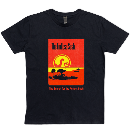 The Endless Summer Sesh Tee Black T-Shirt Bush Chook