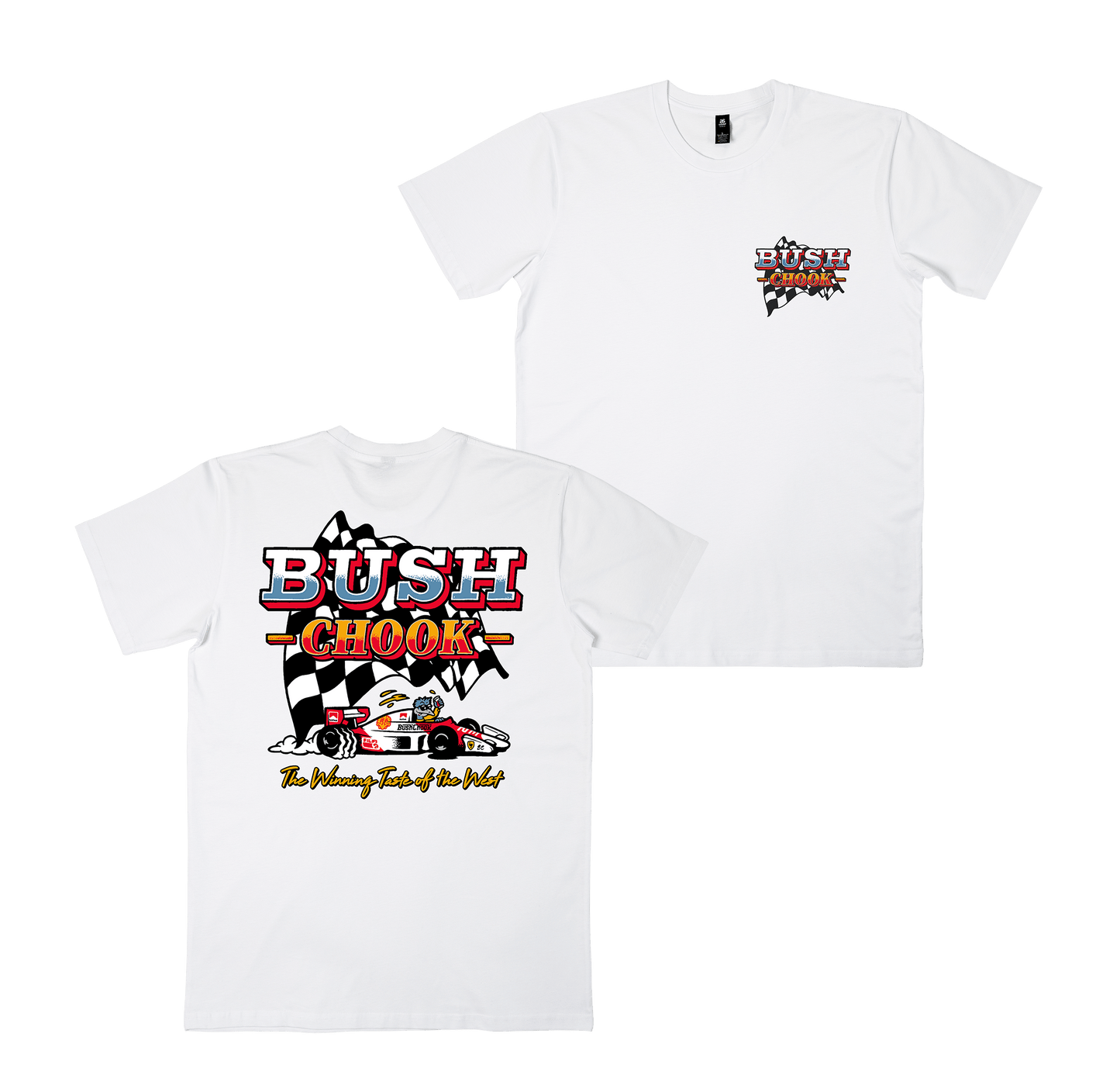 Winning Taste Tee White T-Shirt Bush Chook