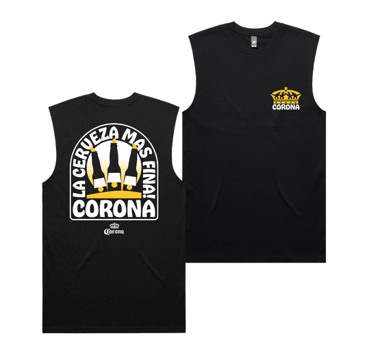 Beach Bum Muscle Tee Black T-Shirt Corona