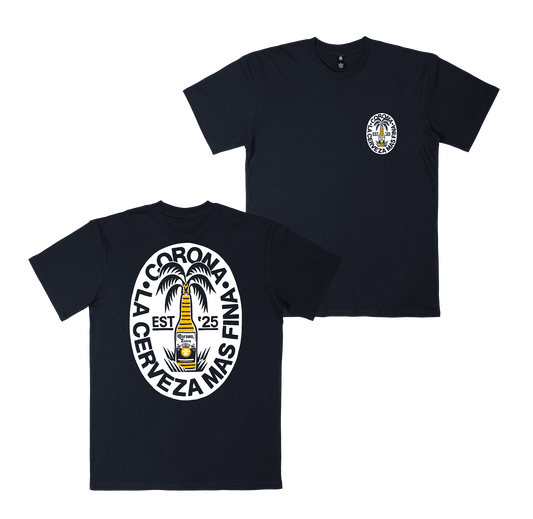 Beach Flora Tee Navy T-Shirt Corona