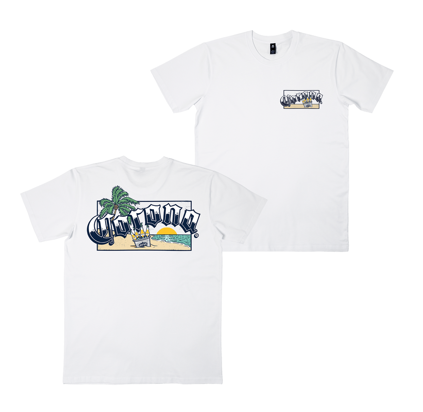 Bucket Tee White Muscle Corona