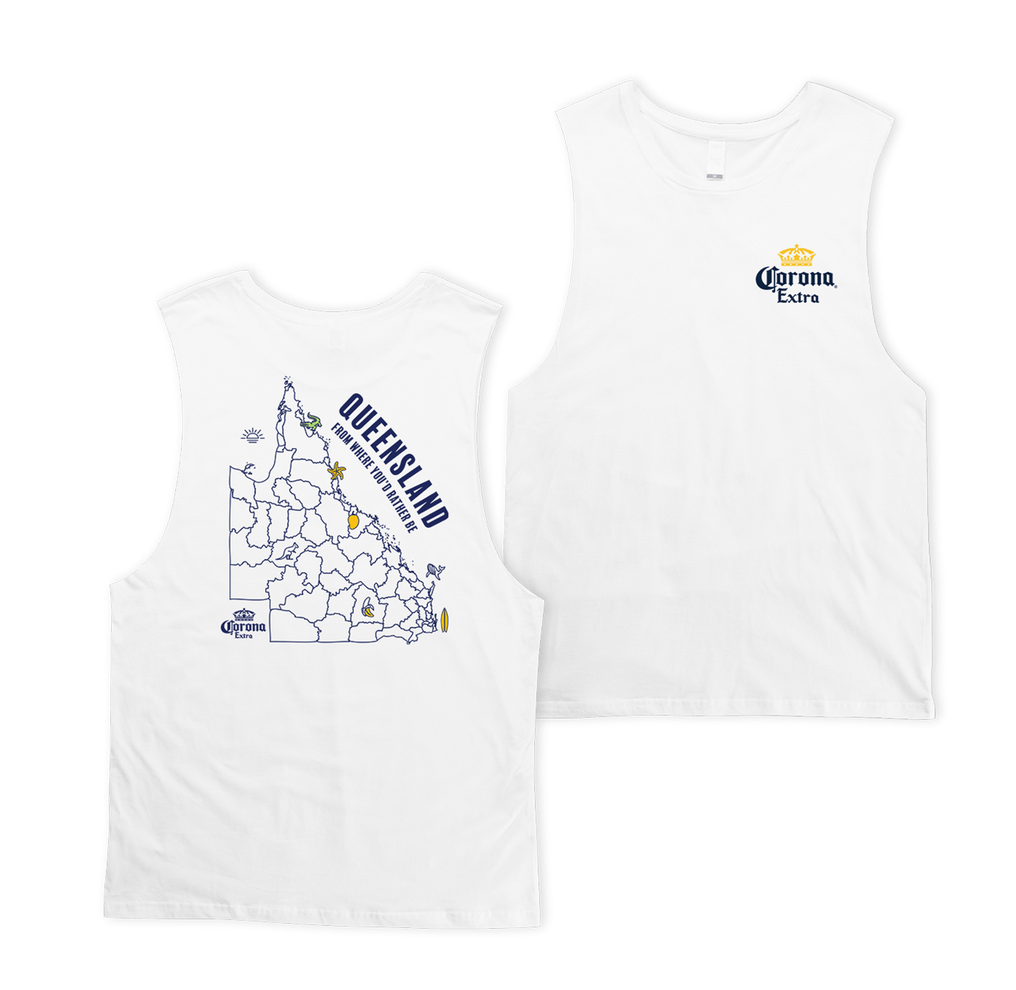 Corona Queensland Muscle Tee Muscle Tanks Corona