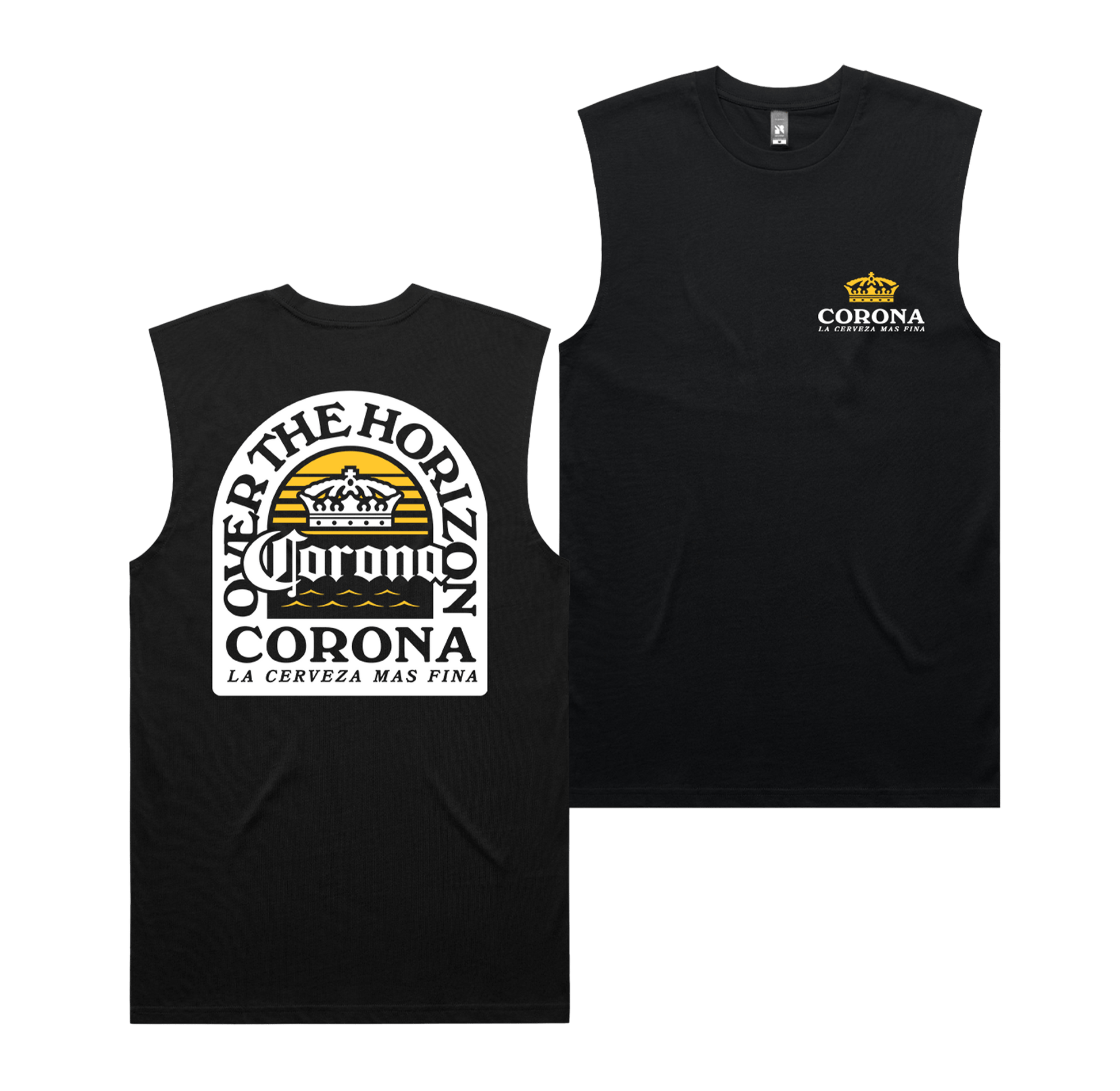 Over the Horizon Muscle Tee Black T-Shirt Corona
