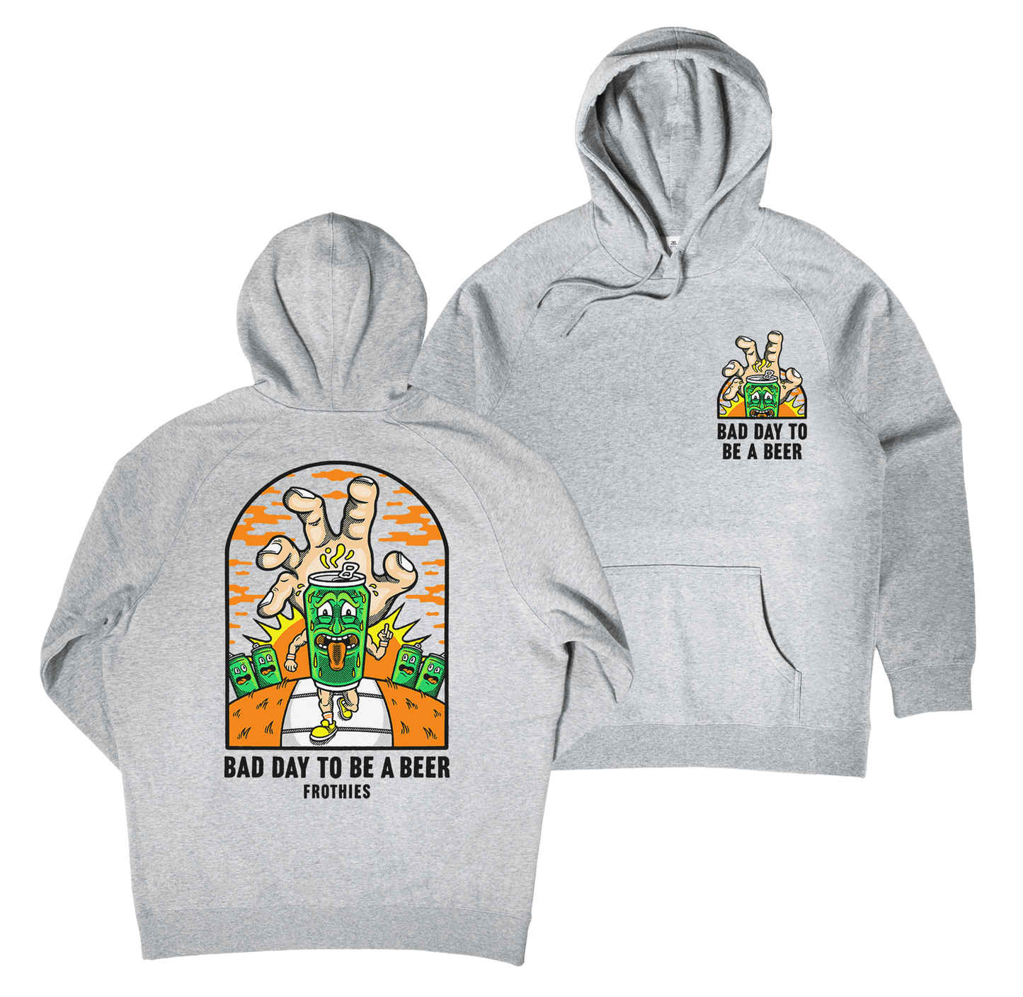 Bad Day Hoodie Grey Hoodie Frothies