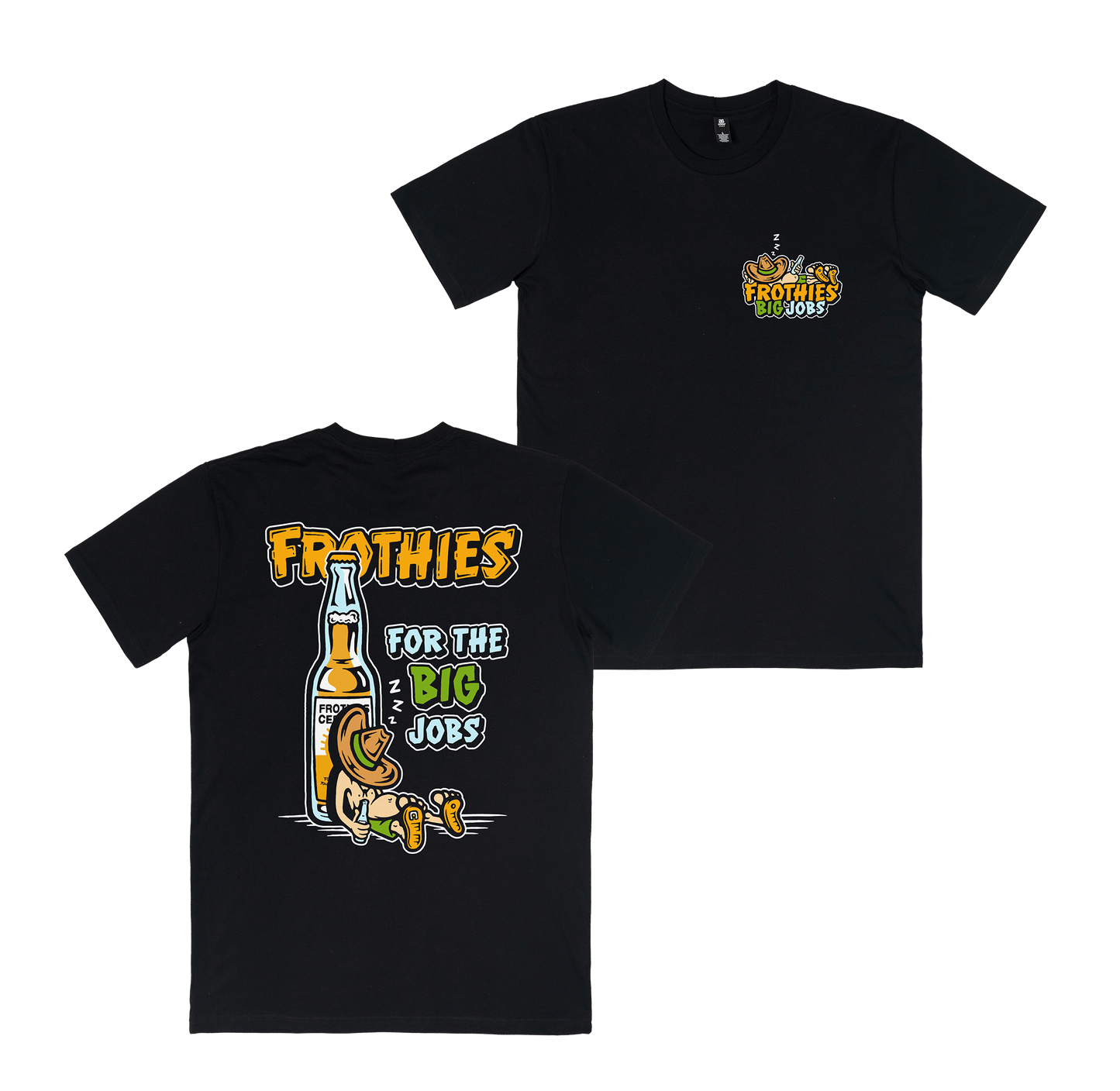 Big Jobs Tee Black T-Shirt Frothies