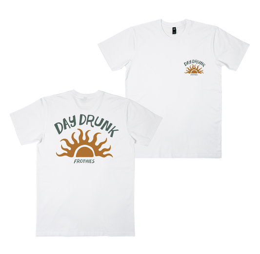 Day Drunk Tee White T-Shirt Frothies
