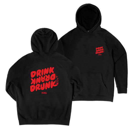 Drink Drank Drunk Hoodie Black Hoodie Frothies