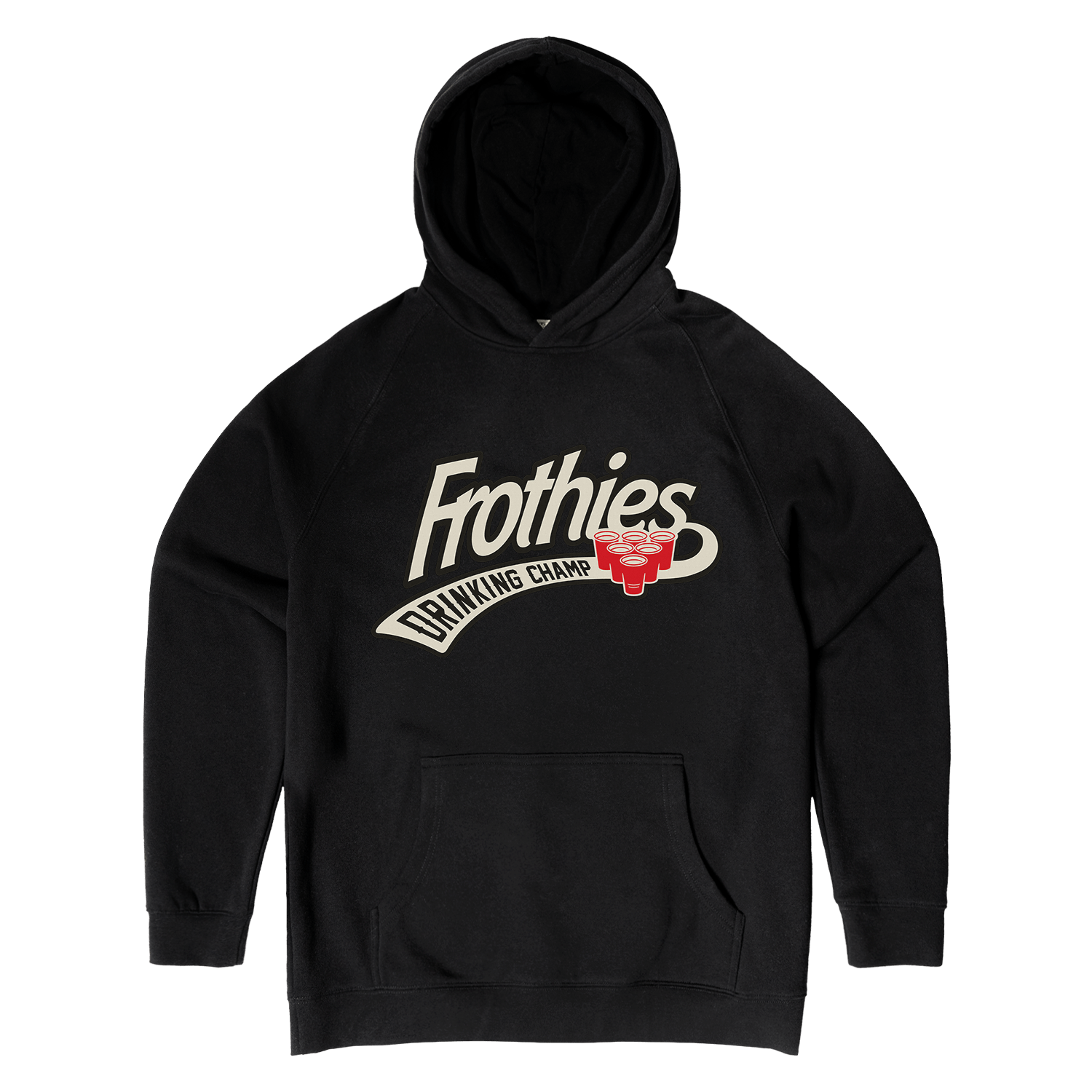 Drinking Champ Hoodie Black Hoodie Frothies