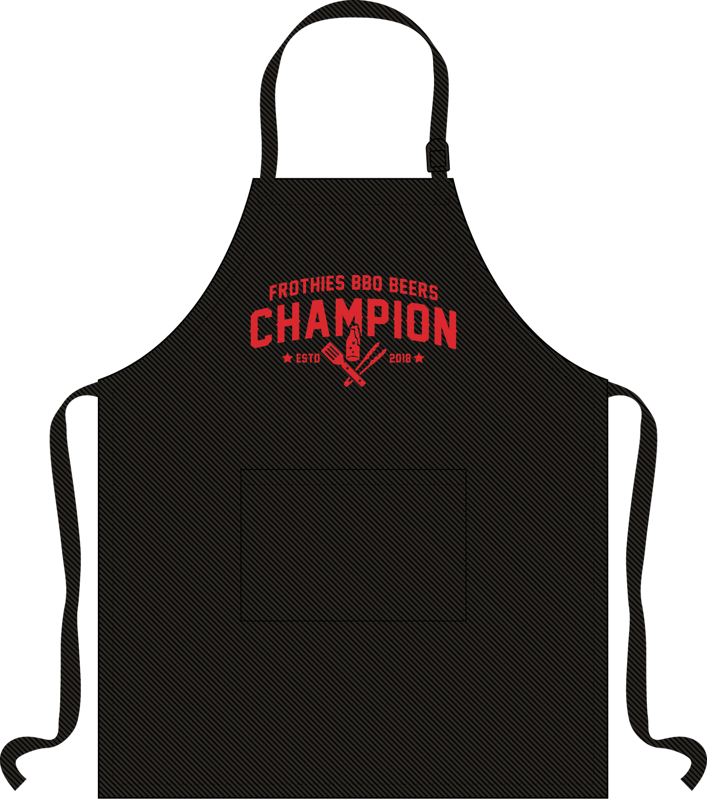 Frothies Champion BBQ Apron Black Apron Frothies