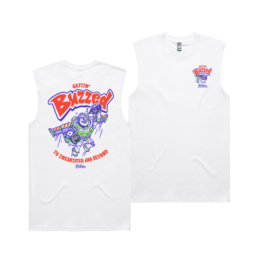 Gettin' Buzzed Muscle Tee White Muscle Tanks Frothies