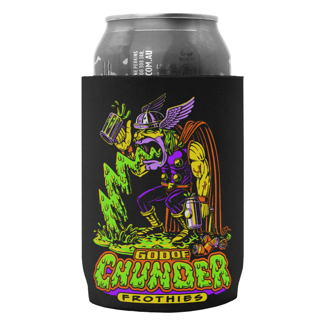 God Of Chunder Stubby Cooler Stubby Cooler Frothies