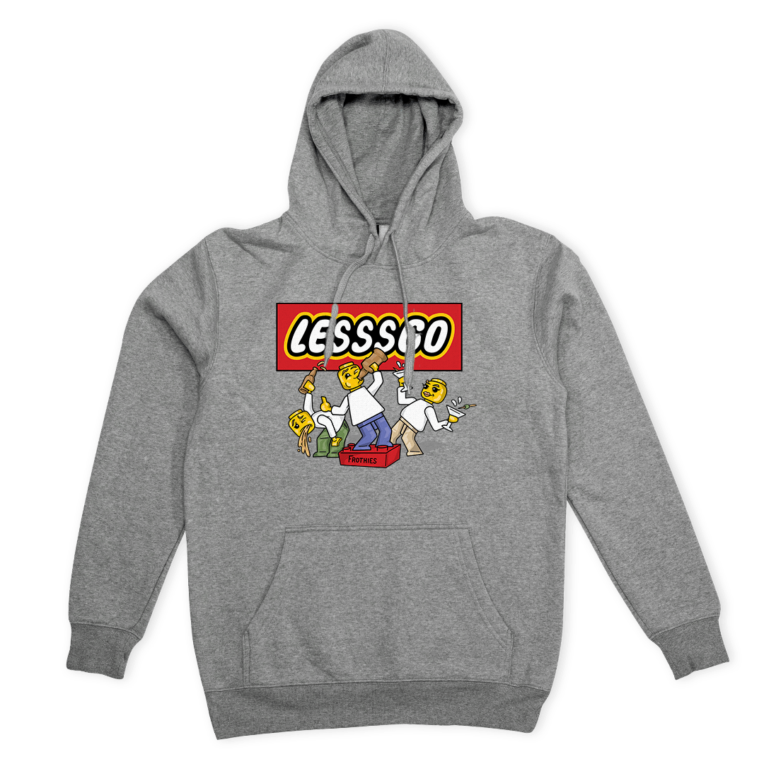 Lesssgo Hoodie Grey Hoodie Frothies