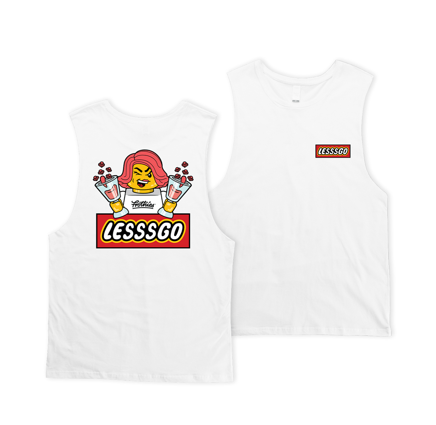 Lesssgo Woman Muscle Tee Muscle Tanks Frothies