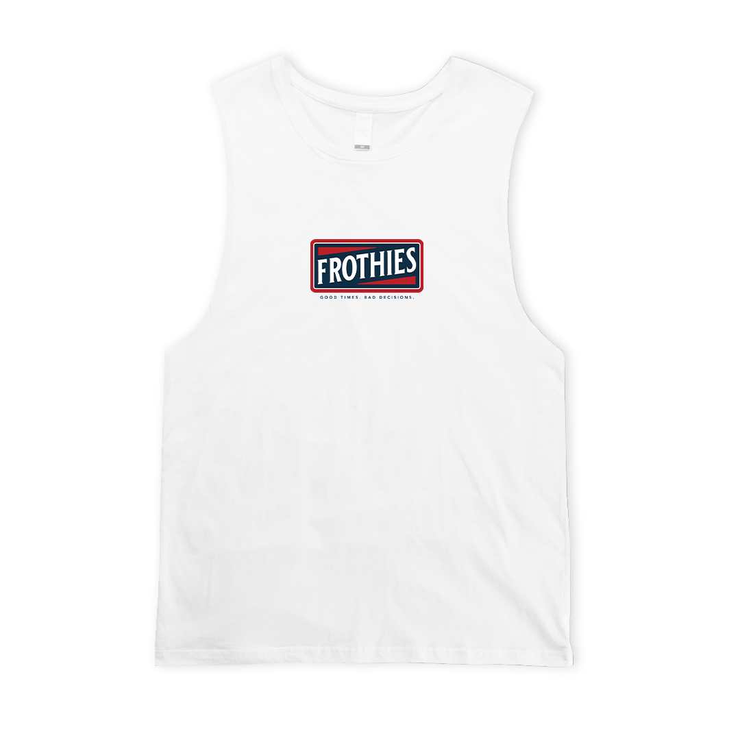 Old Froth Muscle Tee White Muscle Tanks Frothies