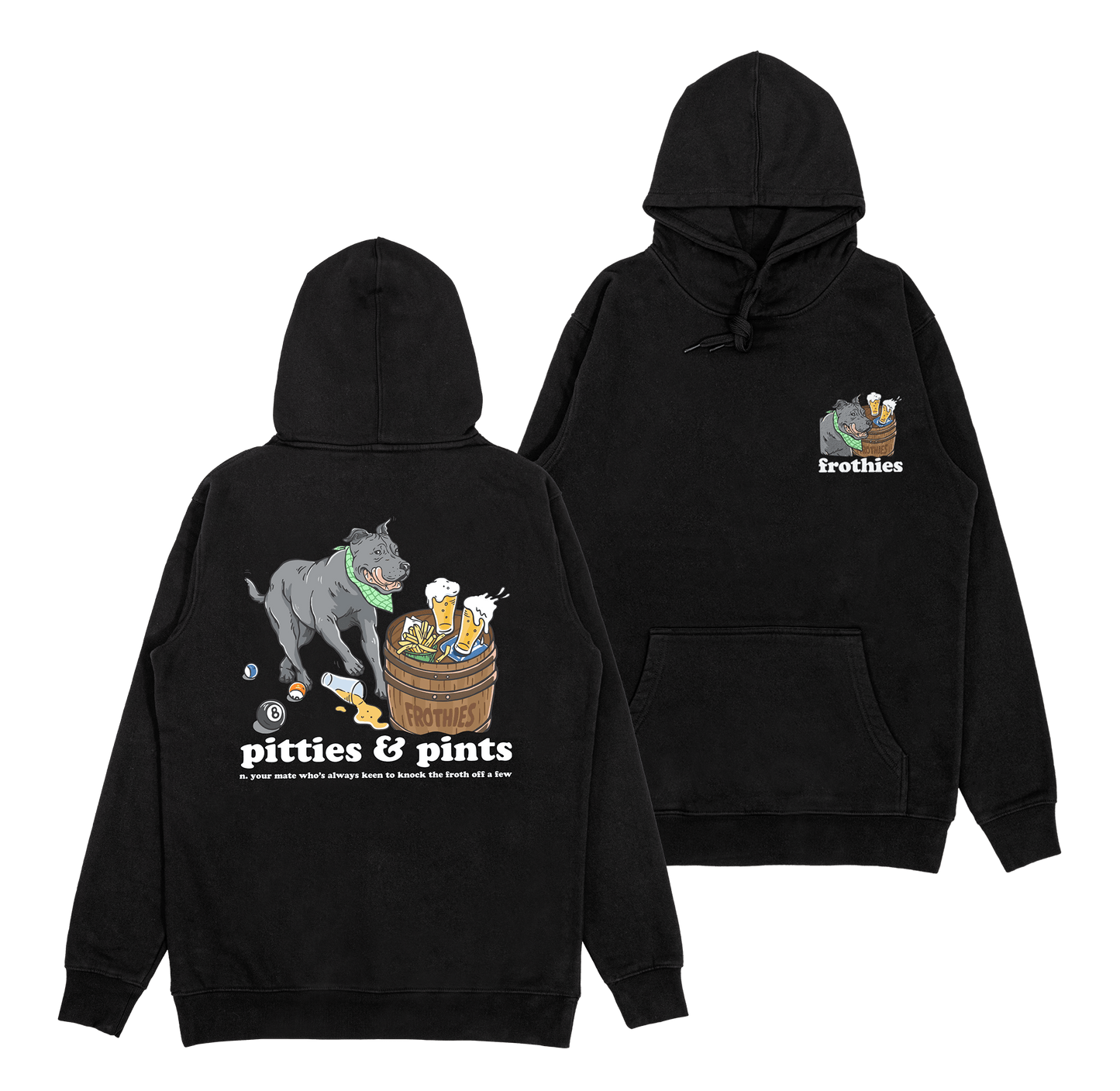 Pitties & Pints Hoodie Frothies