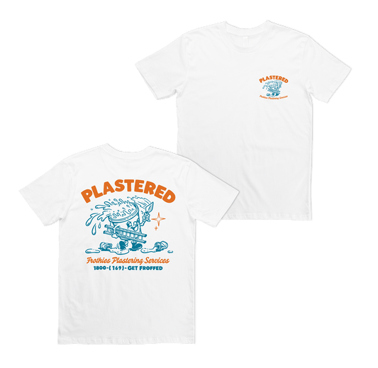 Plastered Tee White T-Shirt Frothies
