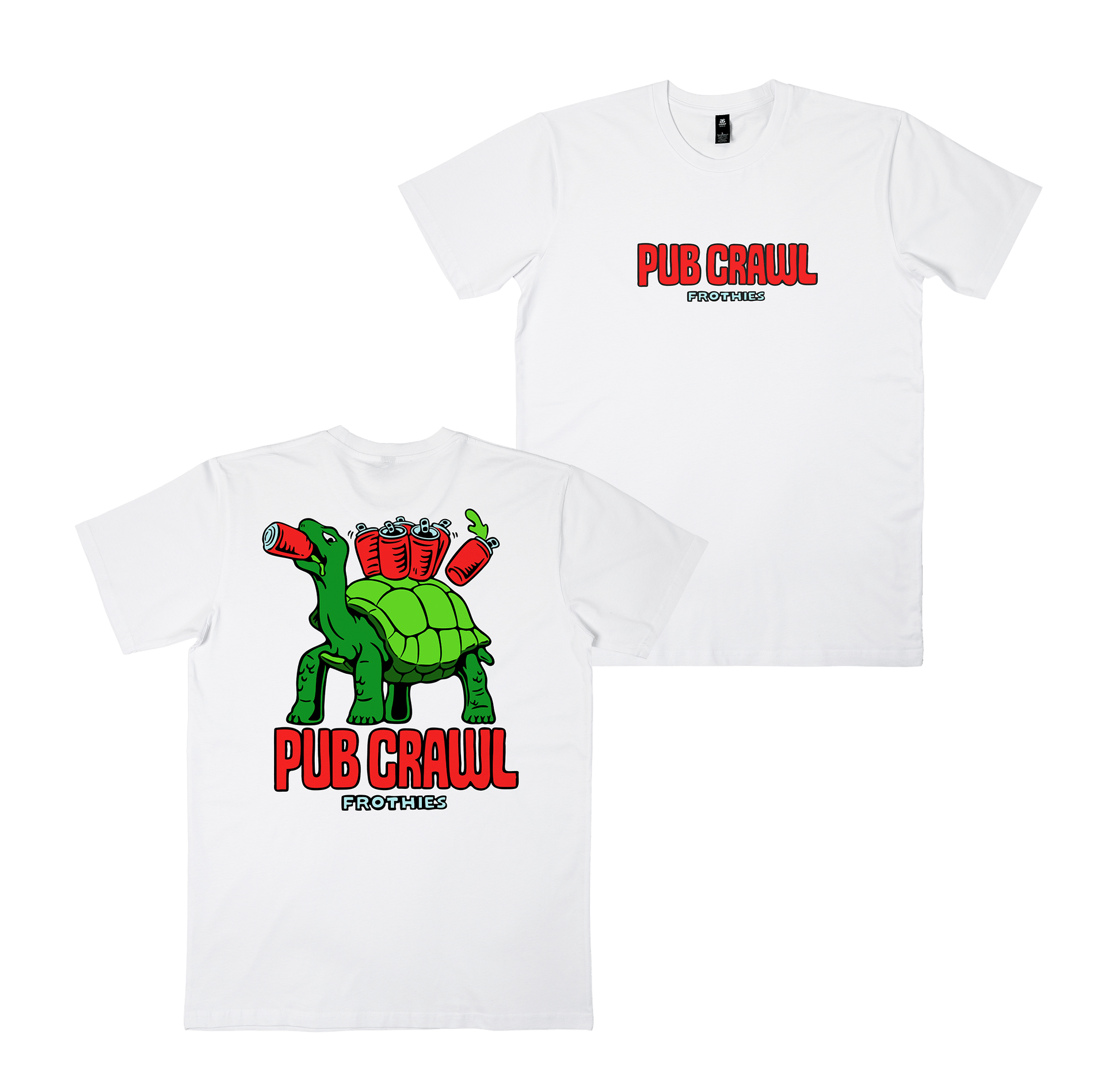 Pub Crawl Tee White T-Shirt Frothies