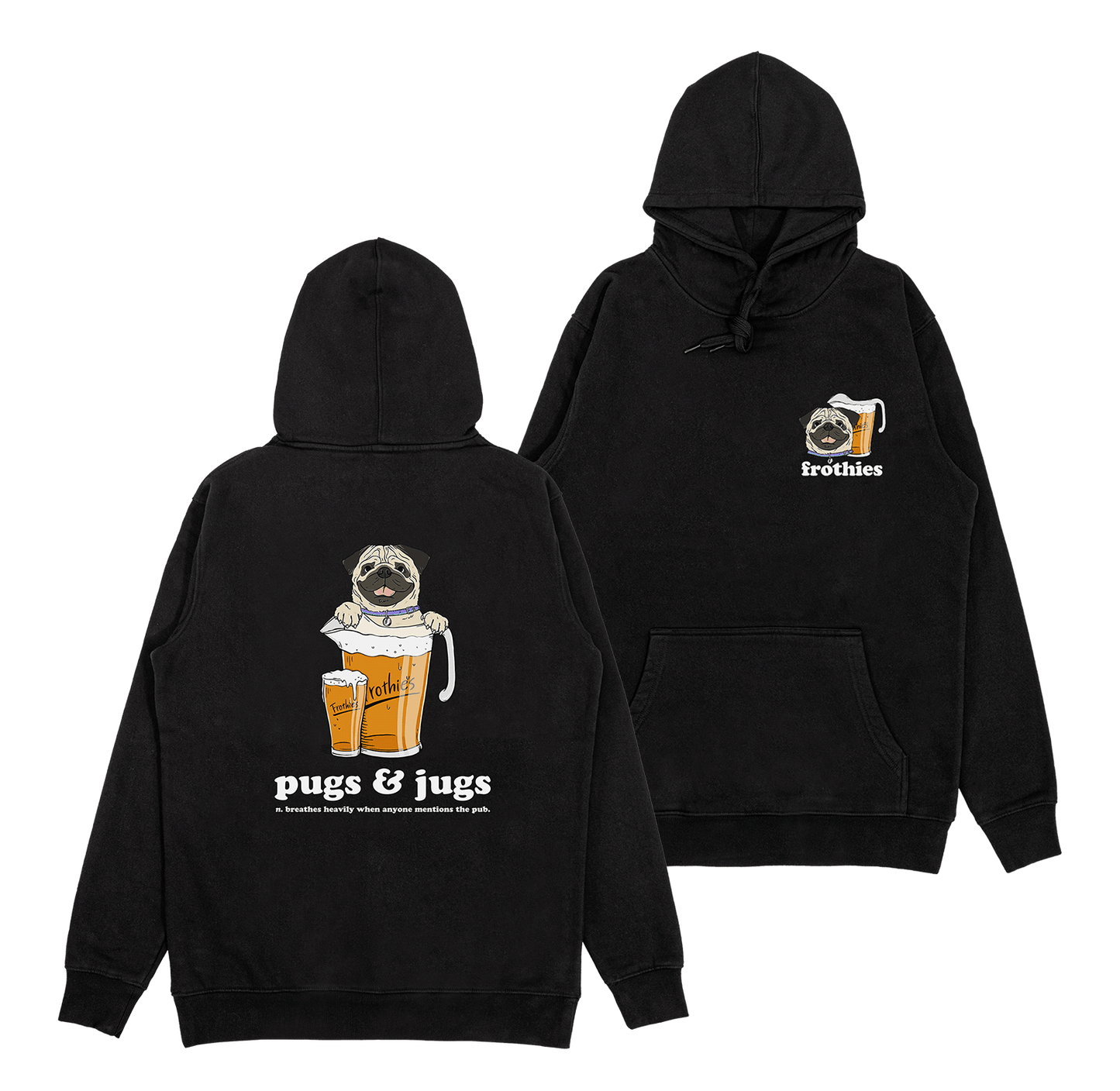 Pugs & Jugs Hoodie Hoodie Frothies
