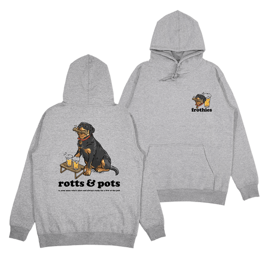 Rotts & Pots Hoodie Black T-Shirt Frothies