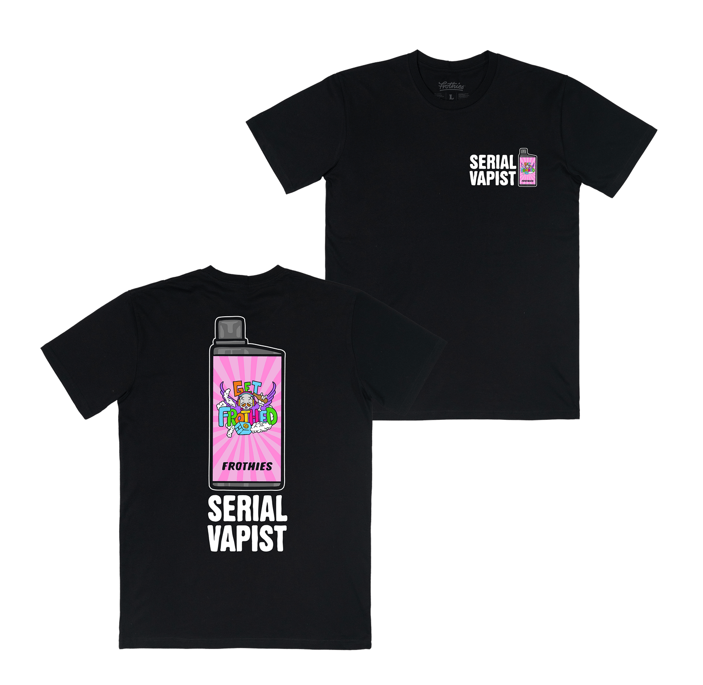 Serial Vapist Tee Black T-Shirts Frothies