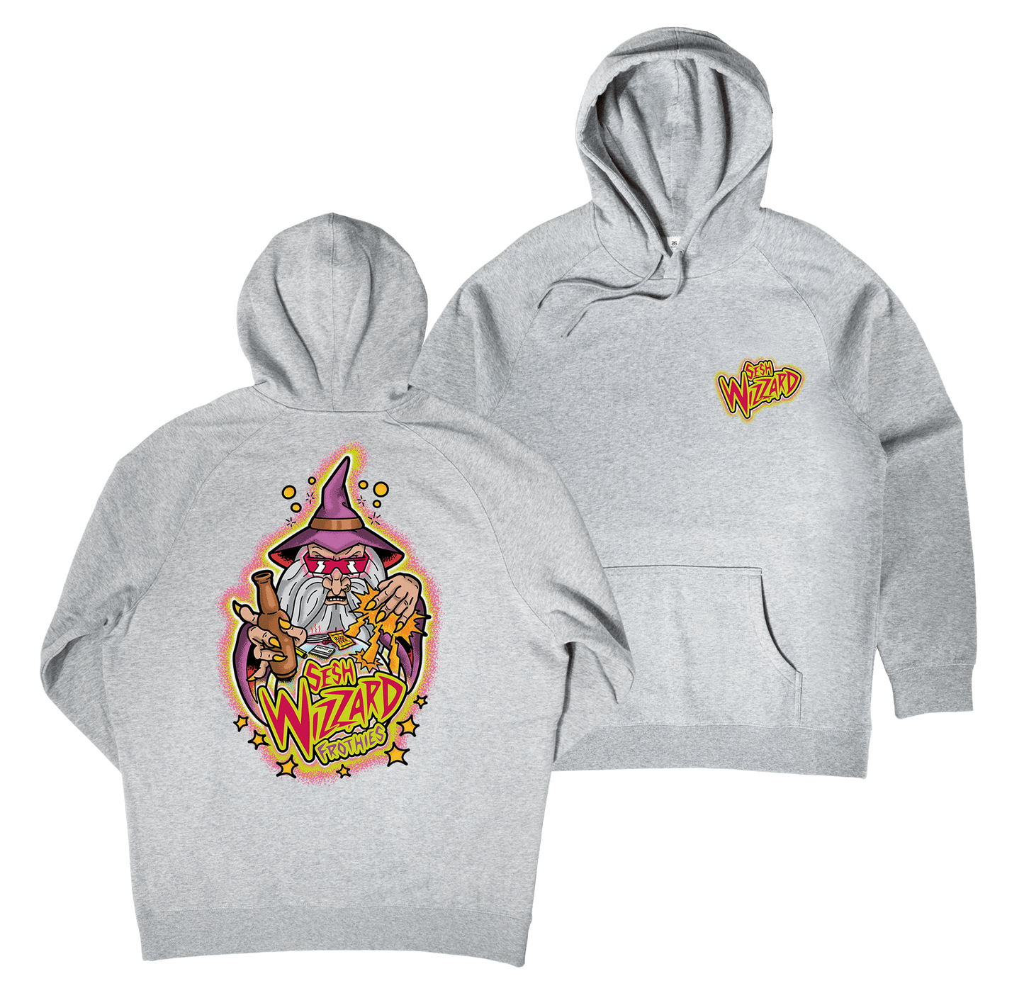 Sesh Wizzard Hoodie Grey Hoodie Frothies