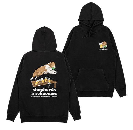 Shepherds & Schooners Hoodie Black Hoodie Frothies