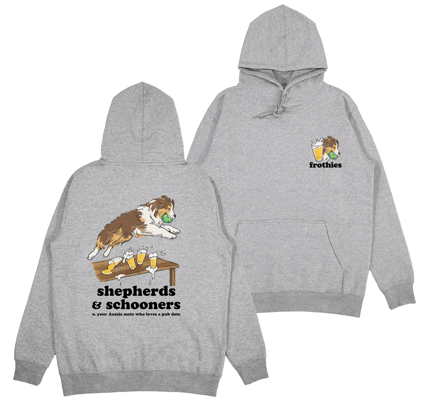 Shepherds & Schooners Hoodie Grey Hoodie Frothies