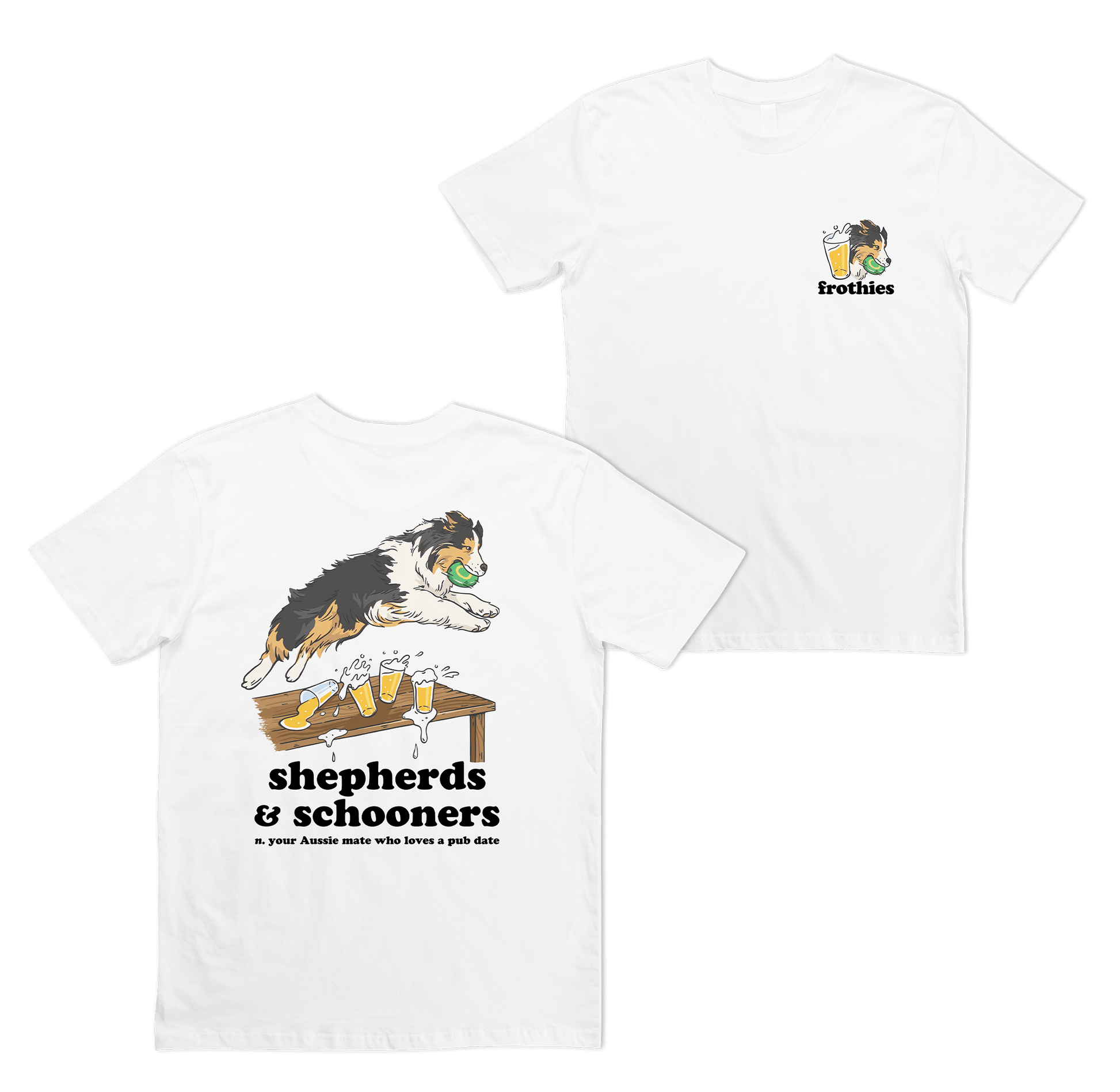 Shepherds & Schooners Tee White T-Shirt Frothies
