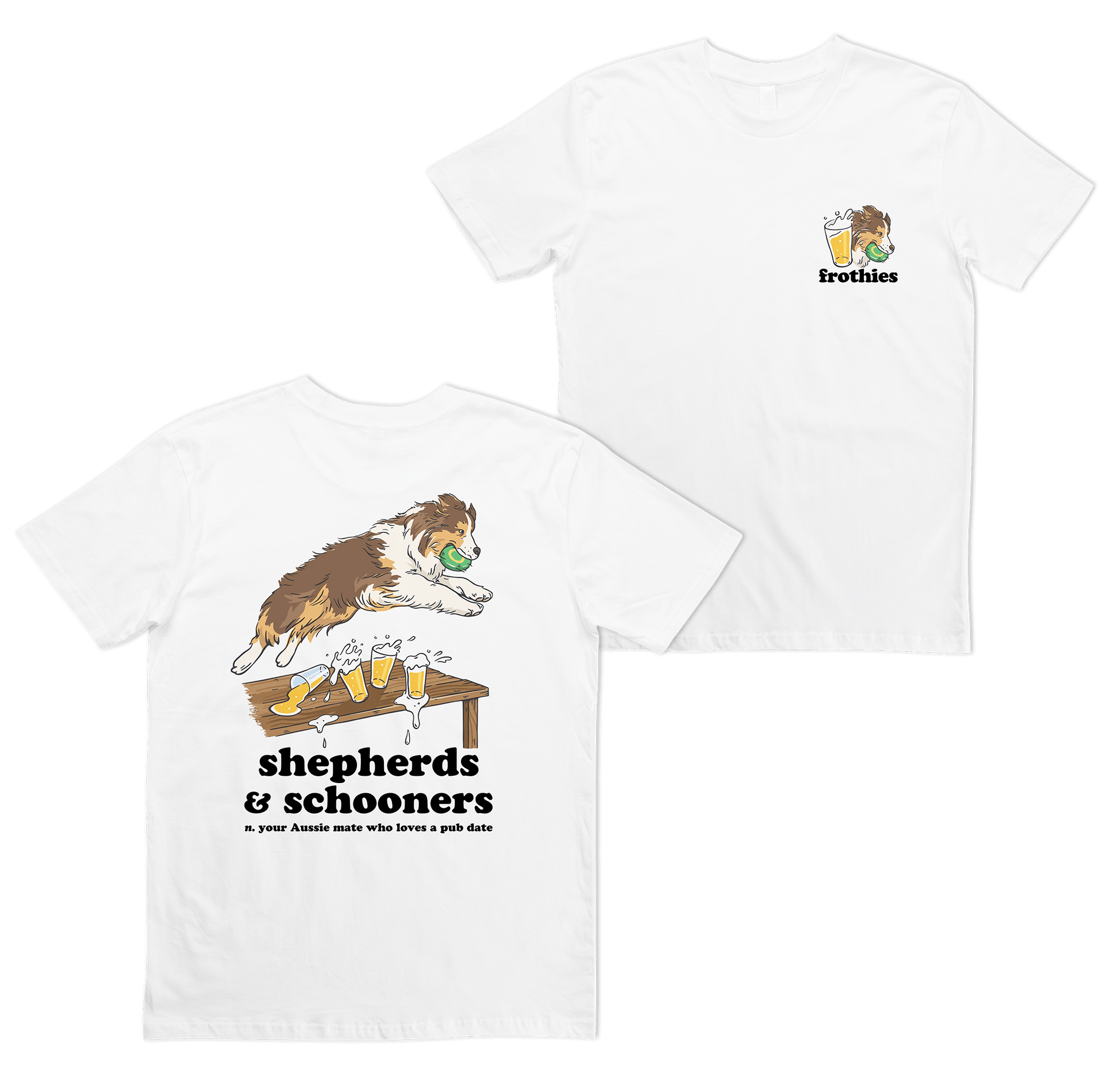 Shepherds & Schooners Tee White T-Shirt Frothies